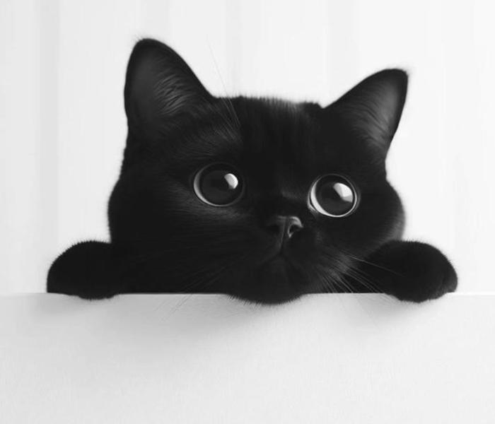 Ảnh avatar mèo đen cute