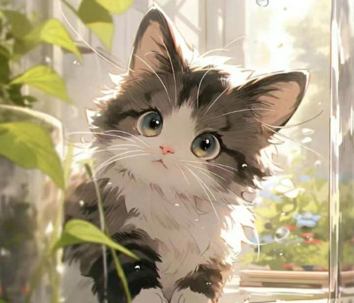 Ảnh đại diện mèo anime đáng yêu