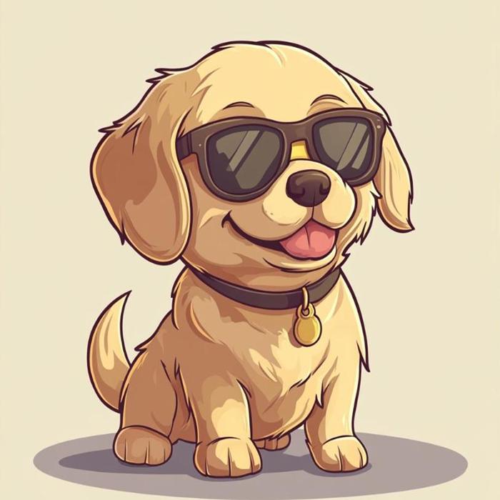 Ảnh Avatar chó chibi hoạt hình ngầu