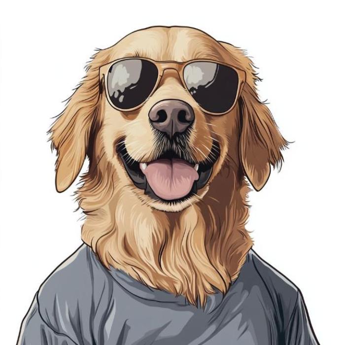 Ảnh Avatar chó chibi hoạt hình ngầu